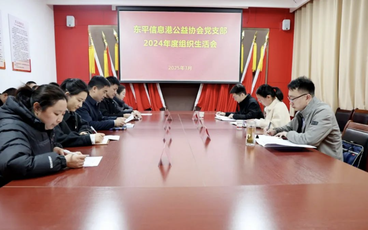 东平信息港公益协会党支部召开2024年度组织生活会暨民主评议党员会议 ...